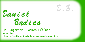 daniel badics business card